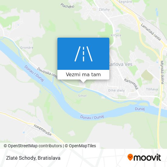 Zlaté Schody mapa