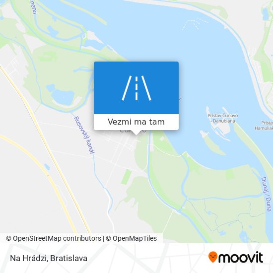 Na Hrádzi mapa