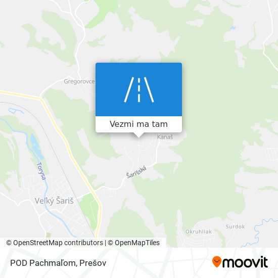 POD Pachmaľom mapa