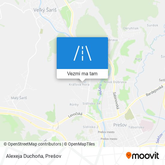 Alexeja Duchoňa mapa