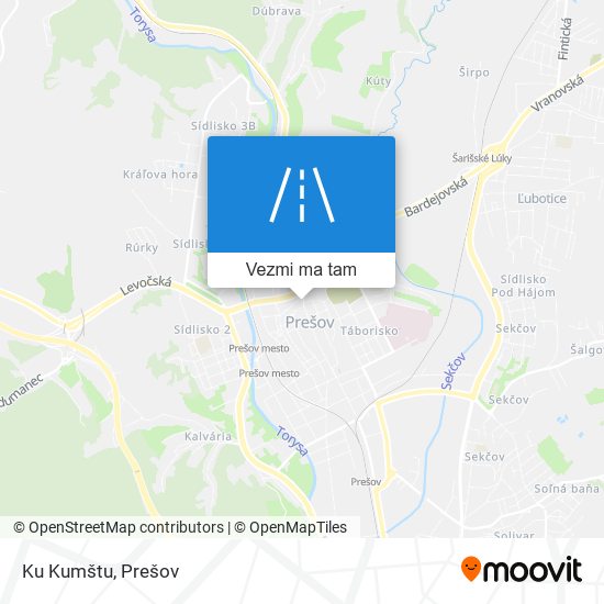 Ku Kumštu mapa