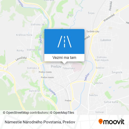 Námestie Národného Povstania mapa