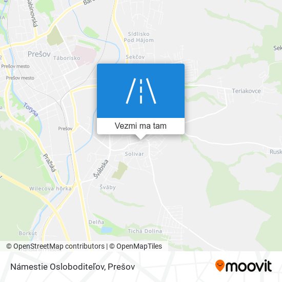 Námestie Osloboditeľov mapa