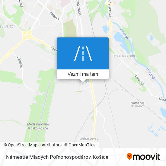 Námestie Mladých Poľnohospodárov mapa