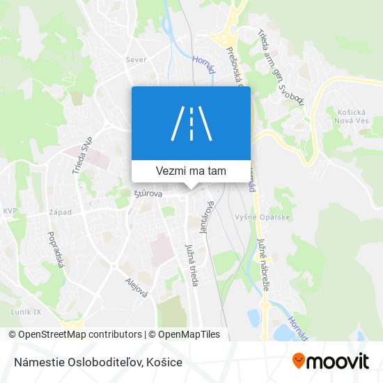 Námestie Osloboditeľov mapa