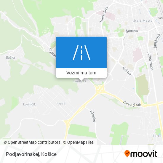 Podjavorinskej mapa