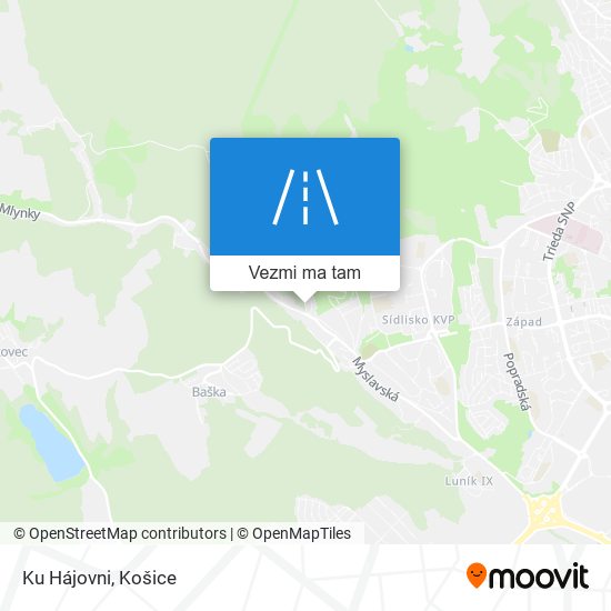 Ku Hájovni mapa