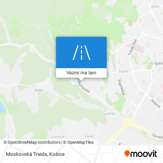 Moskovská Trieda mapa