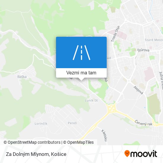 Za Dolným Mlynom mapa