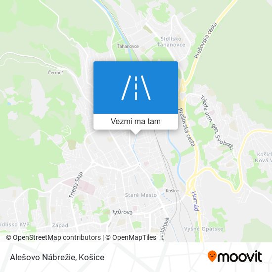 Alešovo Nábrežie mapa