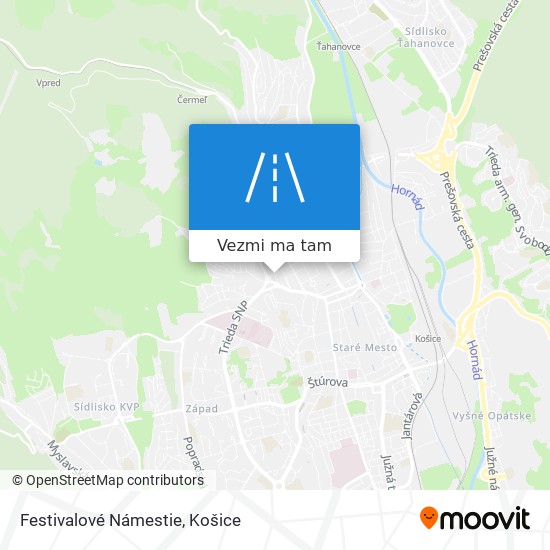 Festivalové Námestie mapa