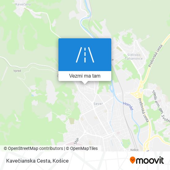 Kavečianska Cesta mapa