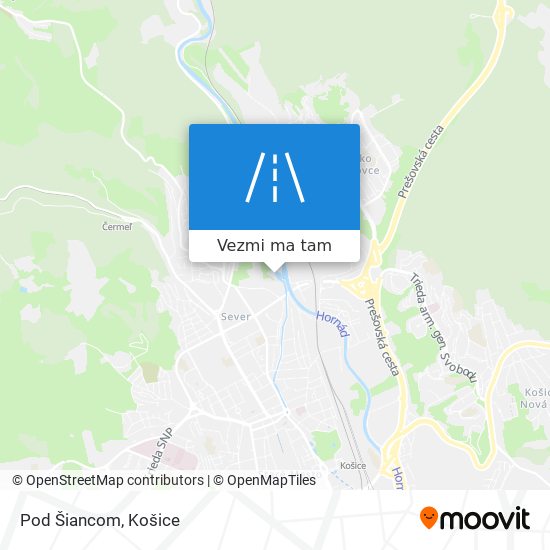 Pod Šiancom mapa