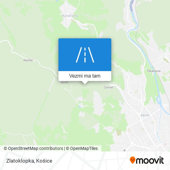 Zlatoklopka mapa