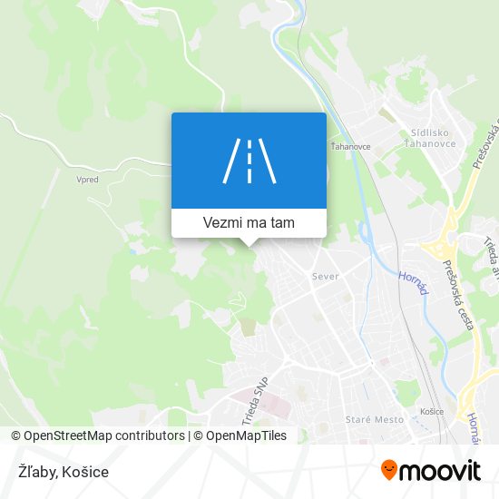 Žľaby mapa