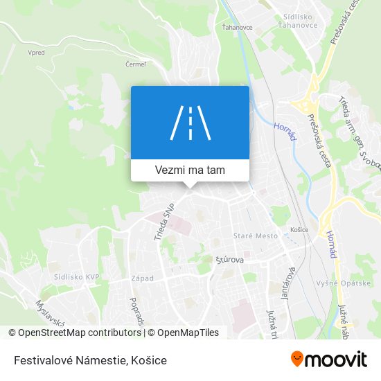 Festivalové Námestie mapa