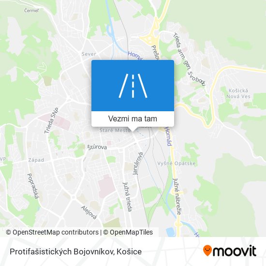 Protifašistických Bojovníkov mapa