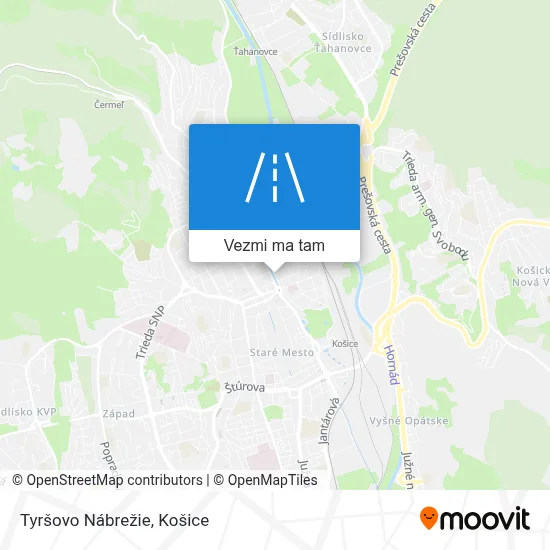 Tyršovo Nábrežie mapa