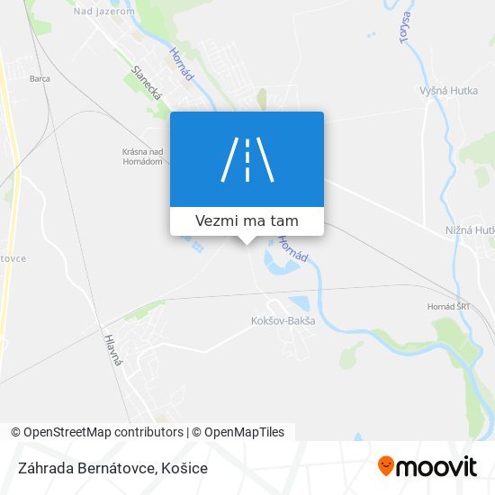 Záhrada Bernátovce mapa