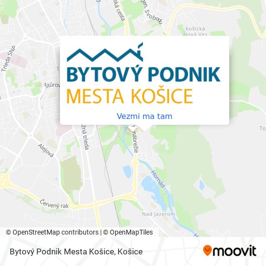 Bytový Podnik Mesta Košice mapa