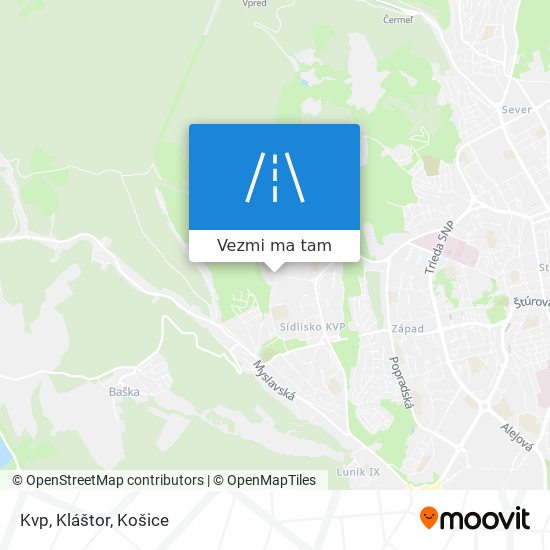 Kvp, Kláštor mapa