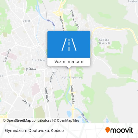 Gymnázium Opatovská mapa