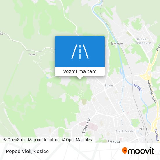 Popod Vlek mapa