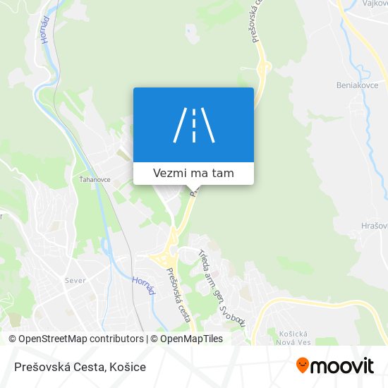 Prešovská Cesta mapa