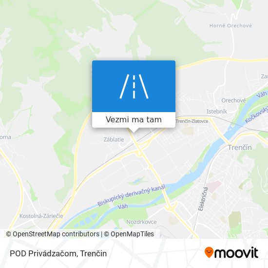 POD Privádzačom mapa