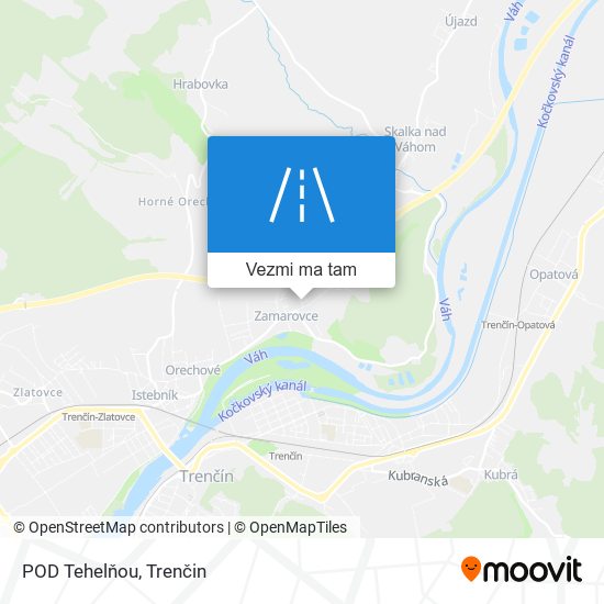 POD Tehelňou mapa