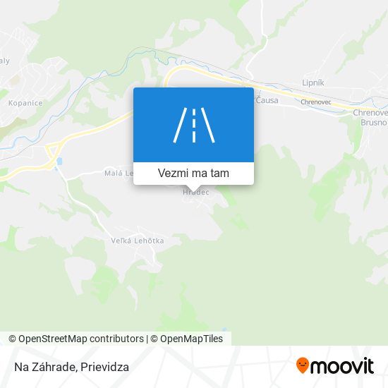 Na Záhrade mapa