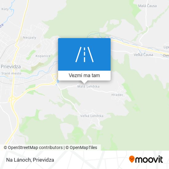 Na Lánoch mapa