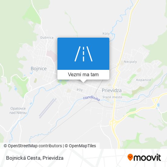 Bojnická Cesta mapa