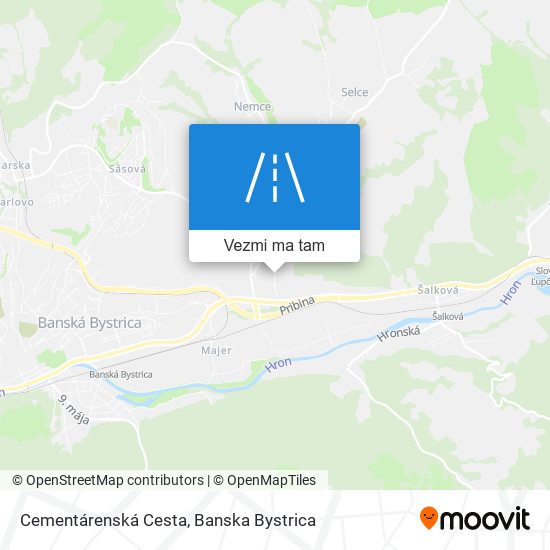 Cementárenská Cesta mapa