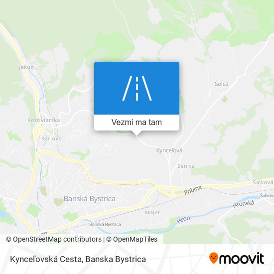 Kynceľovská Cesta mapa