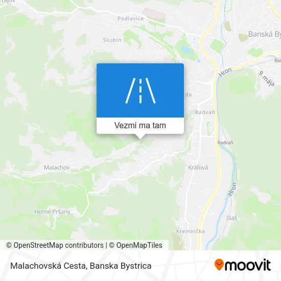 Malachovská Cesta mapa
