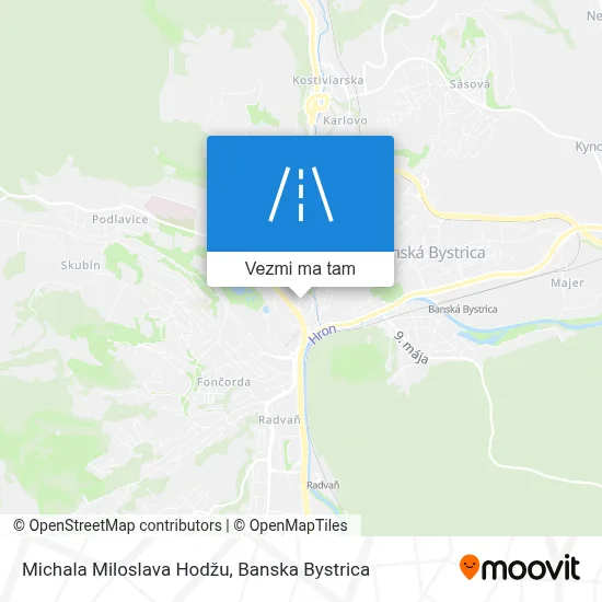 Michala Miloslava Hodžu mapa