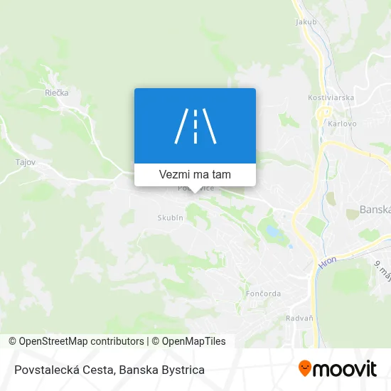 Povstalecká Cesta mapa