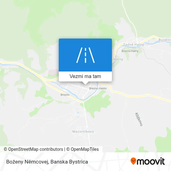 Boženy Němcovej mapa