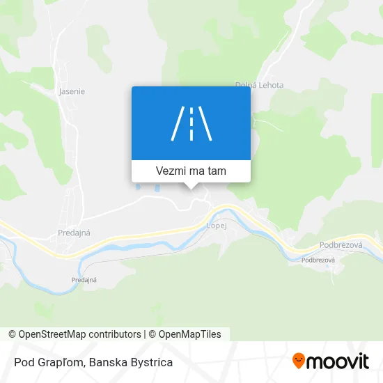Pod Grapľom mapa