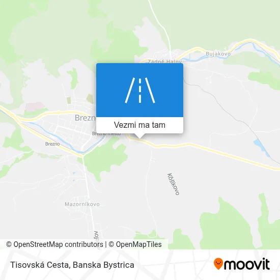 Tisovská Cesta mapa