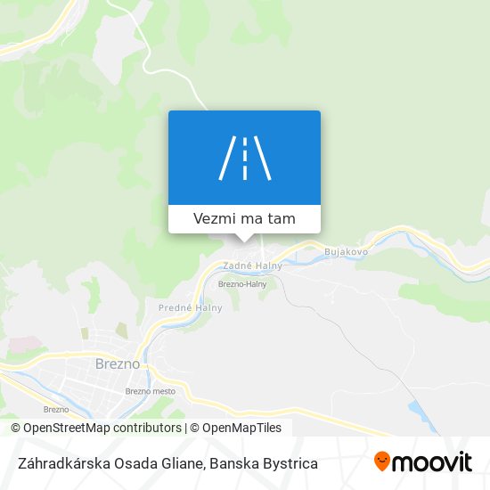 Záhradkárska Osada Gliane mapa