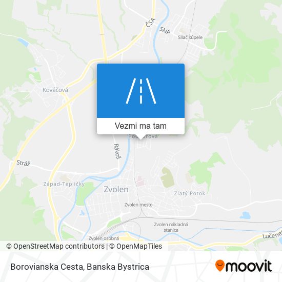 Borovianska Cesta mapa