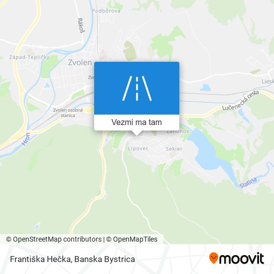 Františka Hečka mapa