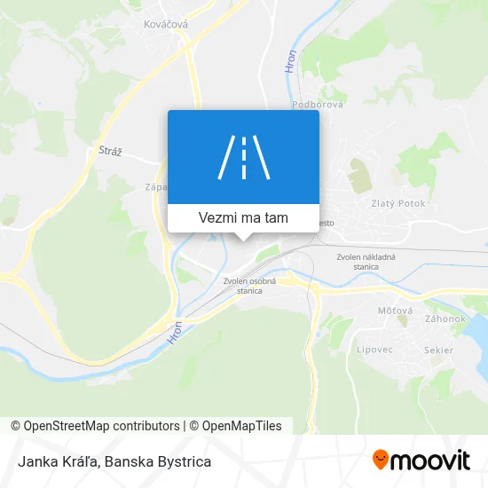 Janka Kráľa mapa
