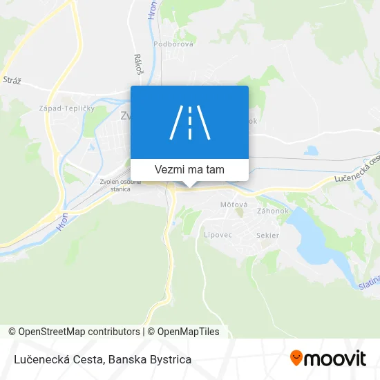 Lučenecká Cesta mapa