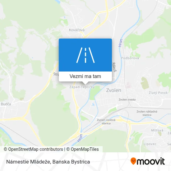 Námestie Mládeže mapa