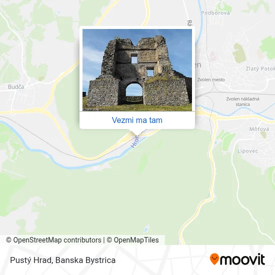 Pustý Hrad mapa