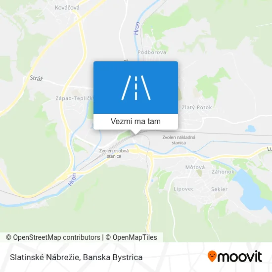 Slatinské Nábrežie mapa
