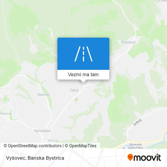 Vyšovec mapa